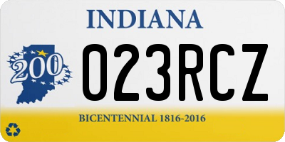 IN license plate 023RCZ