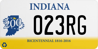 IN license plate 023RG