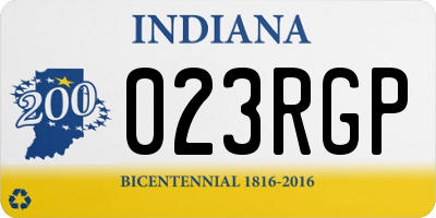 IN license plate 023RGP