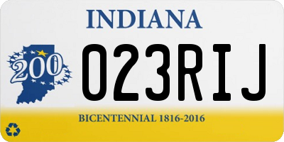 IN license plate 023RIJ