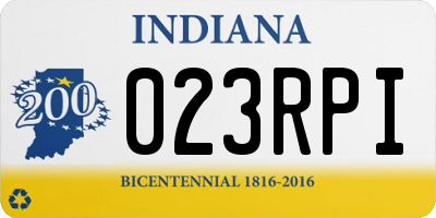 IN license plate 023RPI