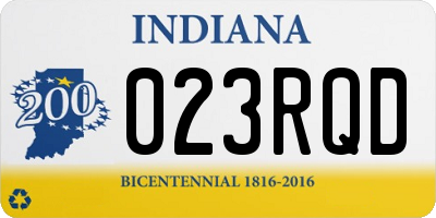 IN license plate 023RQD