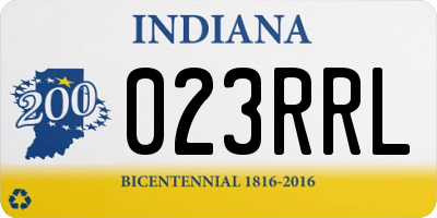 IN license plate 023RRL
