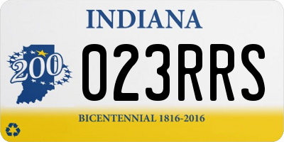 IN license plate 023RRS