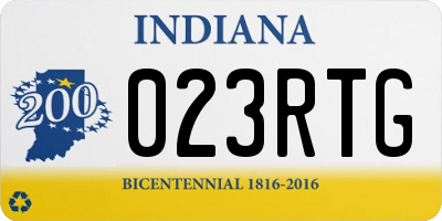 IN license plate 023RTG