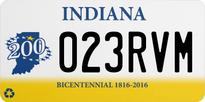 IN license plate 023RVM
