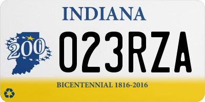 IN license plate 023RZA