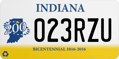 IN license plate 023RZU