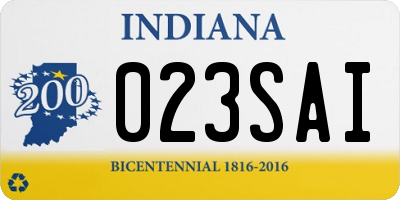 IN license plate 023SAI