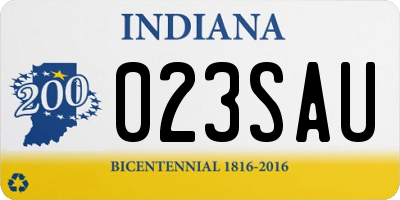 IN license plate 023SAU