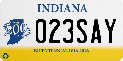IN license plate 023SAY