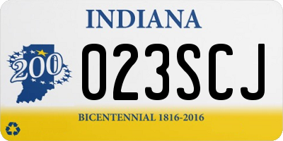 IN license plate 023SCJ