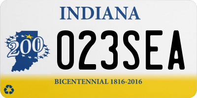IN license plate 023SEA