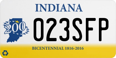 IN license plate 023SFP
