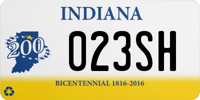 IN license plate 023SH