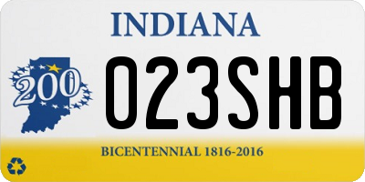 IN license plate 023SHB