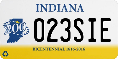 IN license plate 023SIE