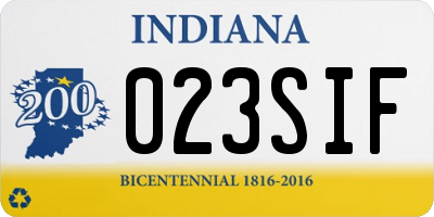 IN license plate 023SIF