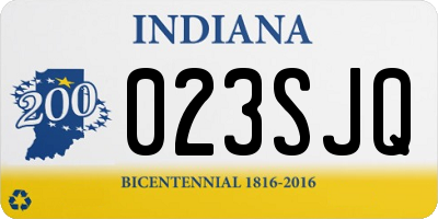 IN license plate 023SJQ
