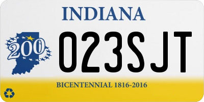IN license plate 023SJT