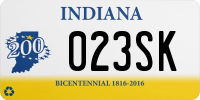 IN license plate 023SK