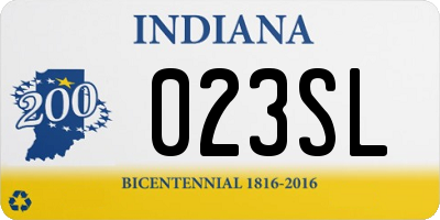 IN license plate 023SL