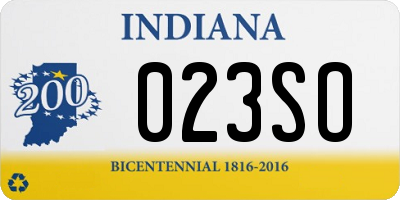 IN license plate 023SO