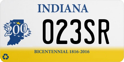 IN license plate 023SR