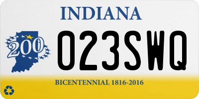 IN license plate 023SWQ