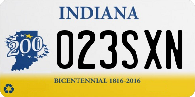 IN license plate 023SXN