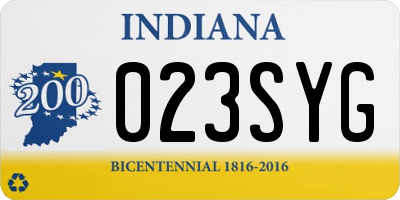 IN license plate 023SYG