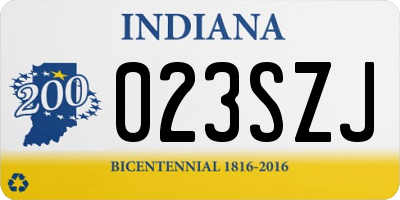 IN license plate 023SZJ