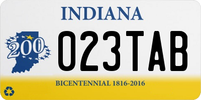 IN license plate 023TAB