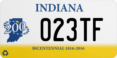 IN license plate 023TF