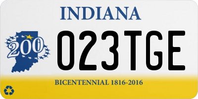 IN license plate 023TGE