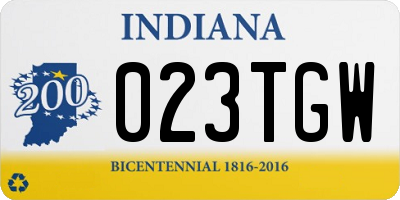 IN license plate 023TGW