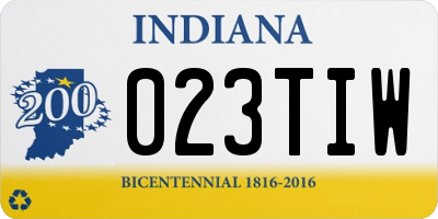 IN license plate 023TIW