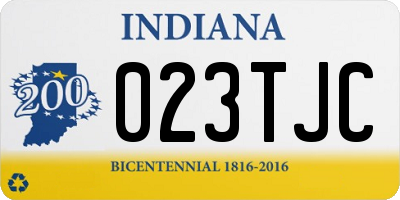 IN license plate 023TJC