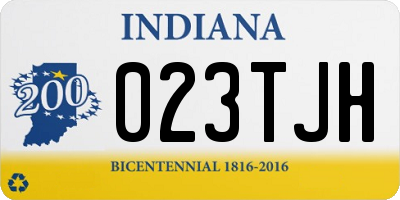 IN license plate 023TJH