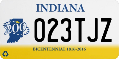 IN license plate 023TJZ
