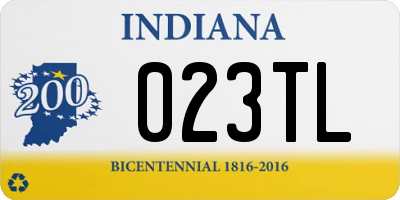 IN license plate 023TL