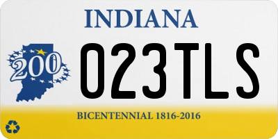 IN license plate 023TLS