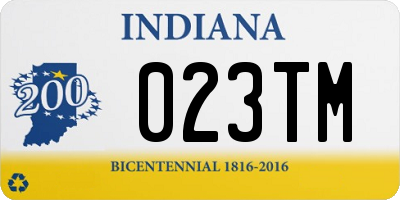 IN license plate 023TM