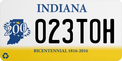 IN license plate 023TOH