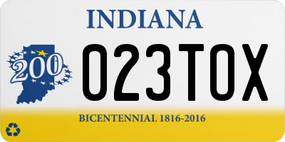 IN license plate 023TOX