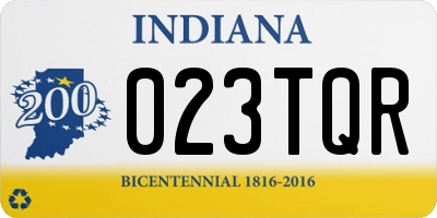 IN license plate 023TQR