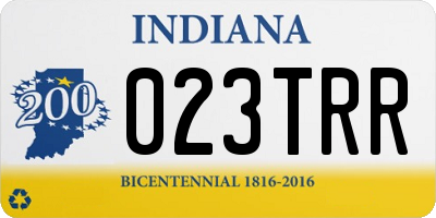 IN license plate 023TRR