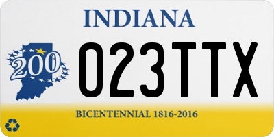 IN license plate 023TTX