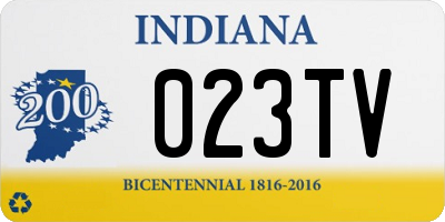 IN license plate 023TV