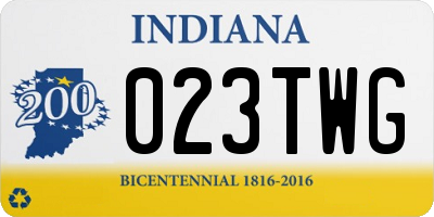 IN license plate 023TWG